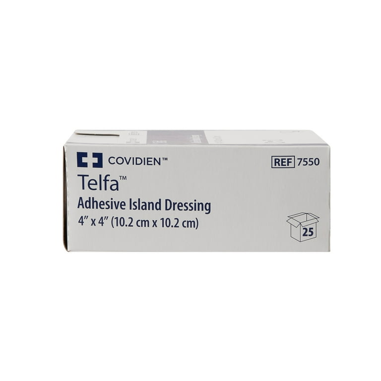 Telfa White Adhesive Dressing, 4 x 4 Inch
