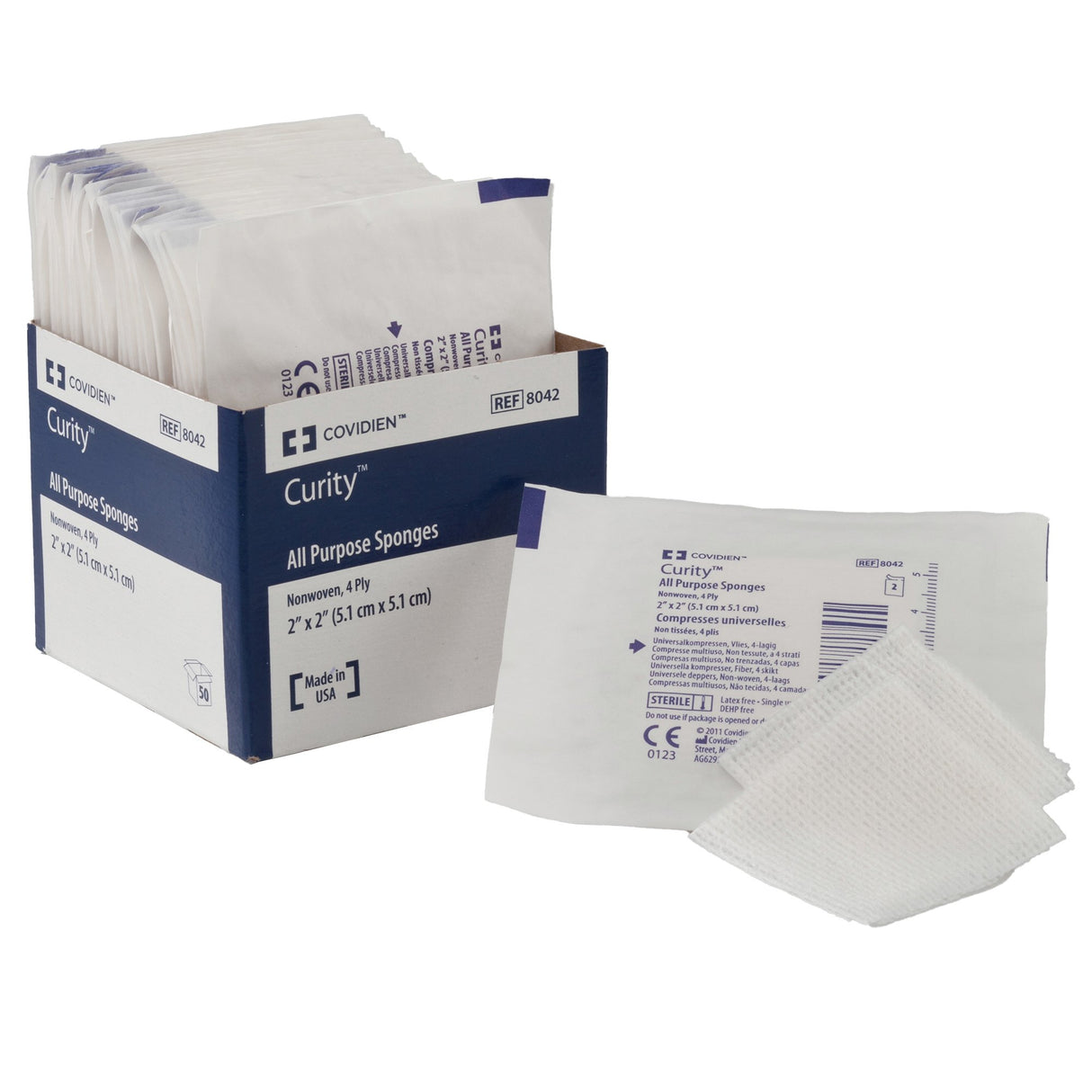 Curity Sterile Nonwoven Sponge, 3 x 3 Inch, Four-Ply