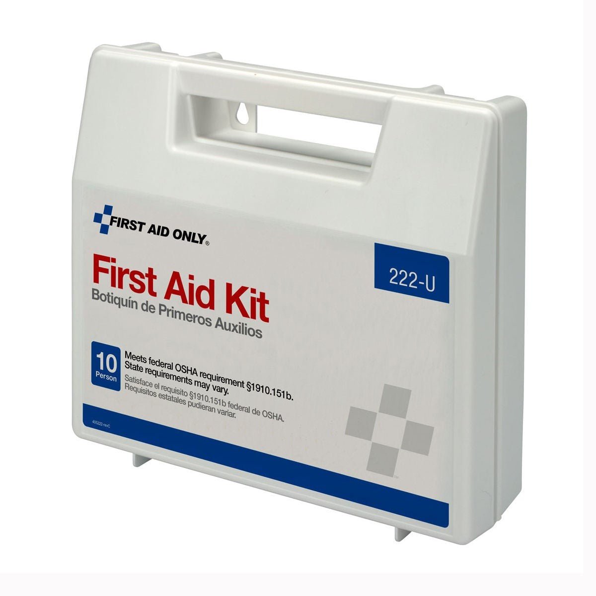 First Aid Only First Aid Kit, Plastic Case with Dividers, 10 Person - 222-U-Single - LL Medico