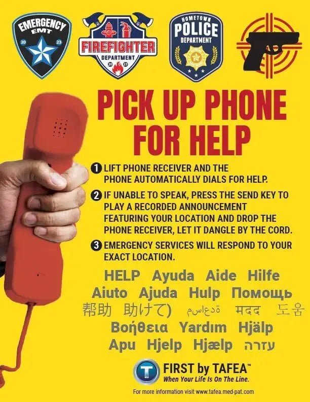 FIRST by TAFEA Lift-to-Call 911 Emergency Phone - FIRST - LL Medico