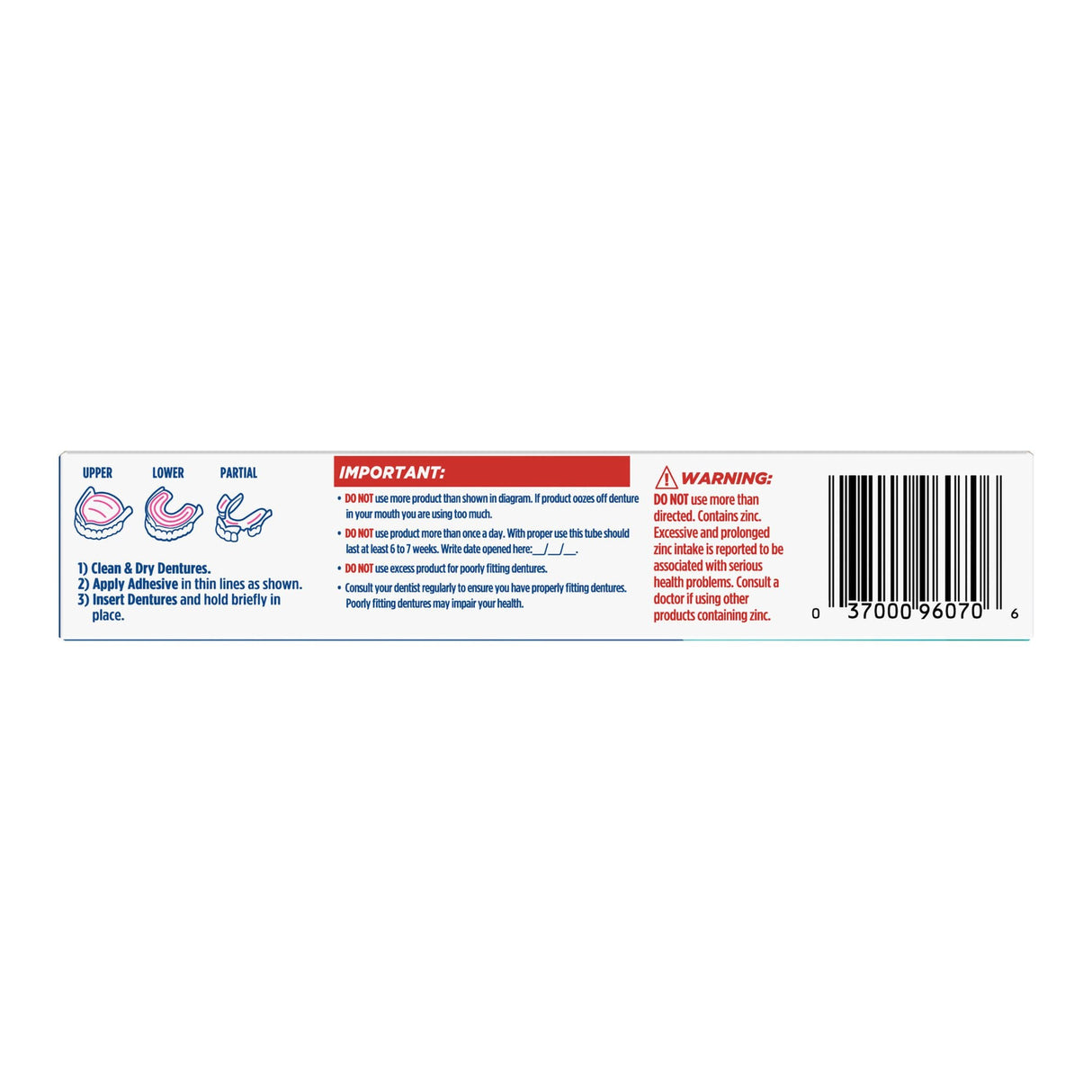 Fixodent Plus Denture Adhesive Cream Breath Bacteria Guard - 03700096070-Single - LL Medico