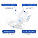 Forsite AM:PM Adult Diapers w/ Plastic Backing - FH2000-Trial - LL Medico