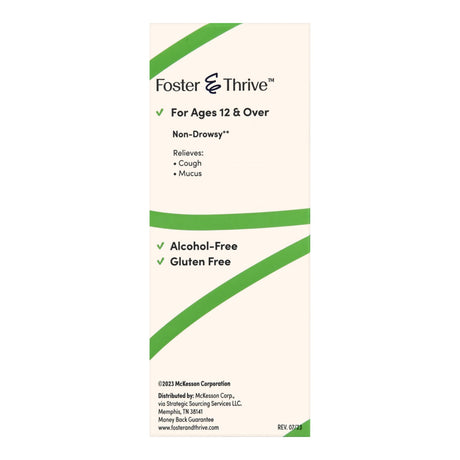 Foster & Thrive Adult Tussin DM MAX - Maximum Strength - 4 oz - 70677103601 - LL Medico