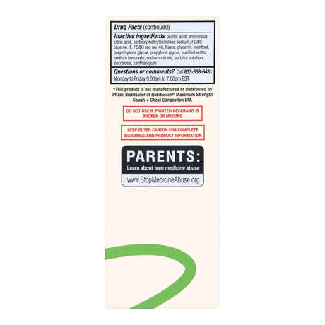 Foster & Thrive Adult Tussin DM MAX - Maximum Strength - 4 oz - 70677103601 - LL Medico