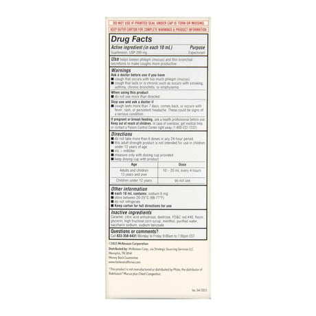 Foster & Thrive Adult Tussin Guaifenesin Oral Solution Relief Syrup, 8 fl oz - 70677118602 - LL Medico