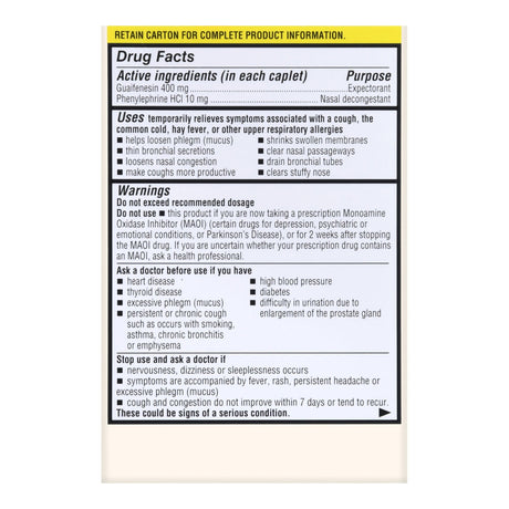 Foster & Thrive Chest Congestion Relief PE Tablets, 50 ct - 70677105601 - LL Medico
