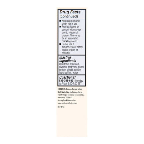 Foster & Thrive Earwax Removal Drops, Carbamide Peroxide 6.5%, Otic Drops, 0.5 oz - 70677115401-Single - LL Medico