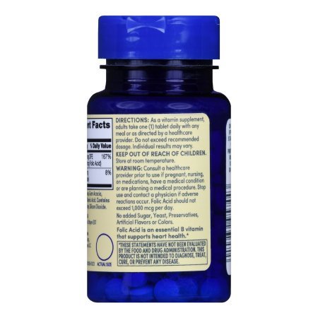 Foster & Thrive Folic Acid Vitamin Supplement, 400 mcg - 01093995744 - LL Medico