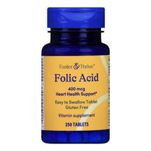 Foster & Thrive Folic Acid Vitamin Supplement, 400 mcg - 01093995744 - LL Medico