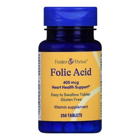 Foster & Thrive Folic Acid Vitamin Supplement, 400 mcg - 01093995744 - LL Medico