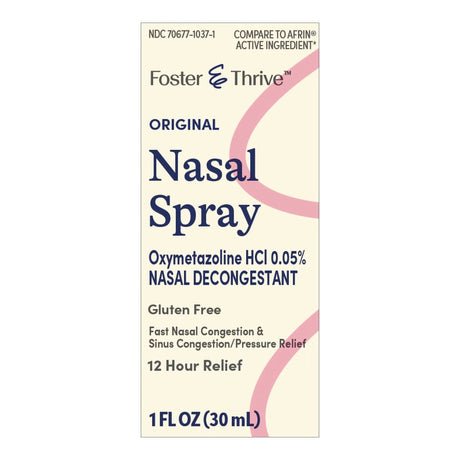 Foster & Thrive Nasal Spray Oxymetazoline HCl 0.05%, box front