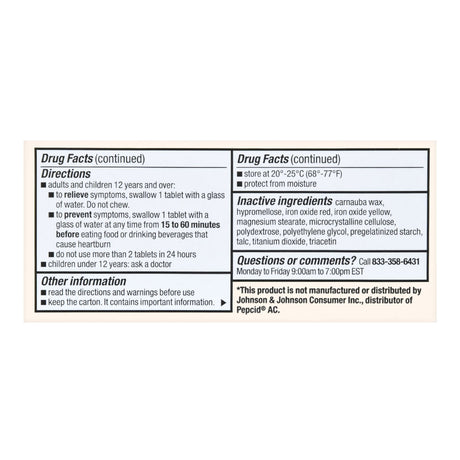 Foster & Thrive Original Strength Acid Reducer Famotidine Tablets, 10 mg - 70677110203-Box - LL Medico