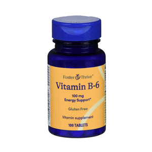 Foster & Thrive Vitamin B6 Supplement, 100 mg - 01093995714 - LL Medico