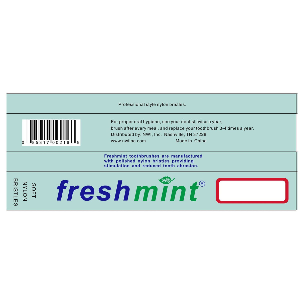 Freshmint Fresh Mint Toothbrush - TBBX-Single - LL Medico