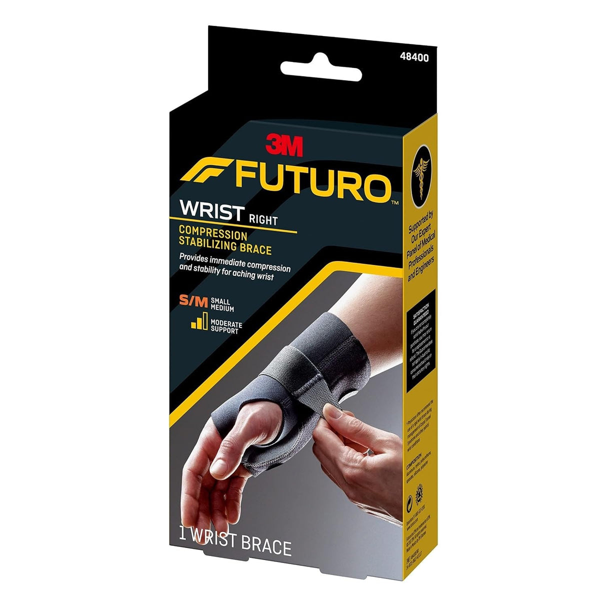 Futuro Wrist Brace, Right Hand, Compression Stab - 48400ENR-Single - LL Medico