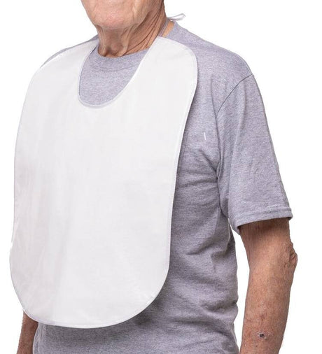 Gary Adult Plastic Bib - BIB-MILKY4-TRAY - LL Medico