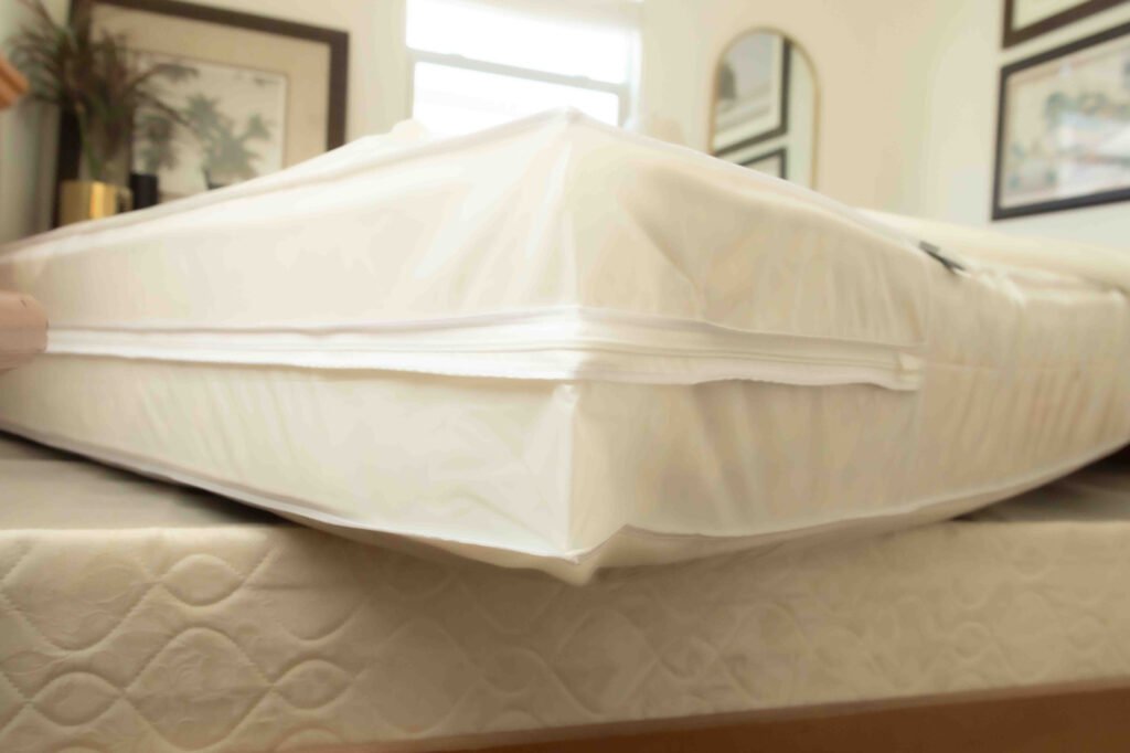 Gary Heavy Duty Plastic Mattress Cover Protector, California King - GMC-CAL-KING-ELASTIC-MILKY7-8 - LL Medico