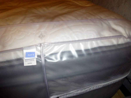 Gary Heavy Duty Plastic Mattress Cover Protector, California King - GMC-CAL-KING-ELASTIC-MILKY7-8 - LL Medico