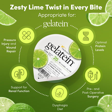 Gelatein Oral Supplement, Lime Flavor, 4 oz Cup - 11692-Single - LL Medico