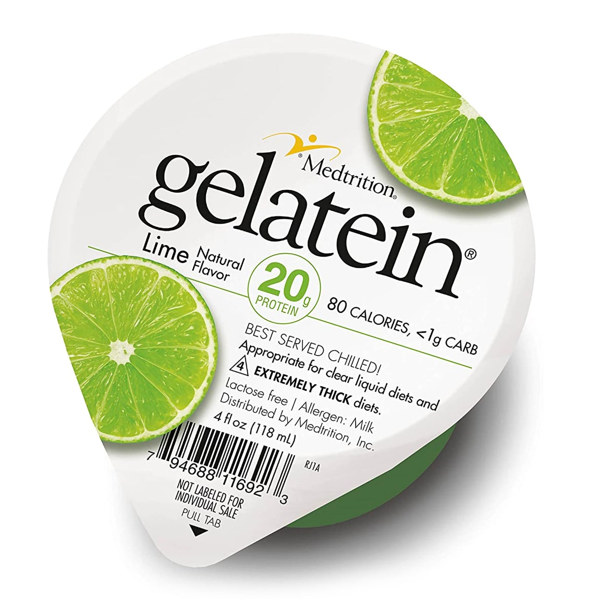 Gelatein Oral Supplement, Lime Flavor, 4 oz Cup - 11692-Single - LL Medico