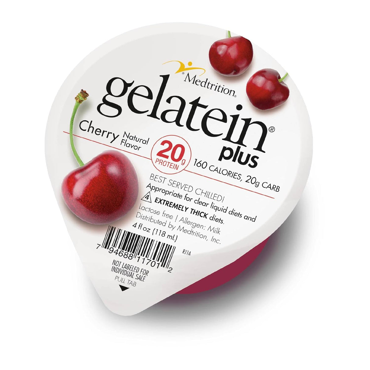 Gelatein Plus Oral Supplement, Cherry Flavor, 4 oz Cup - 11701-Case - LL Medico