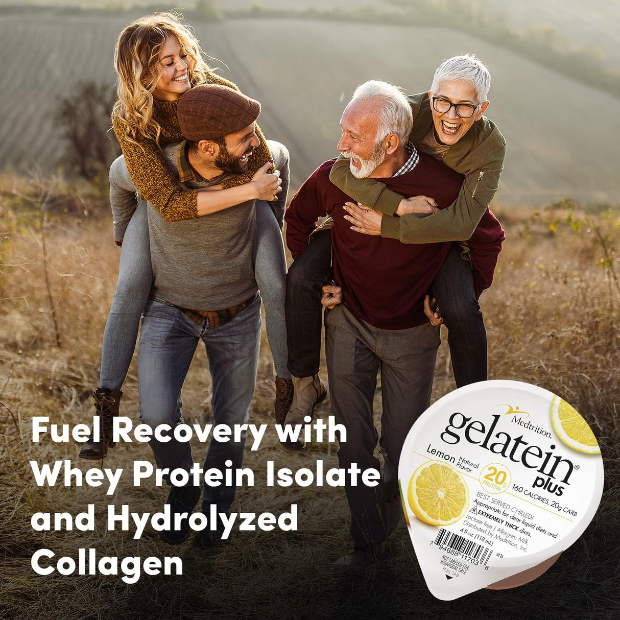 Gelatein Plus Oral Supplement, Lemon Flavor, 4 oz Cup - 11703-Single - LL Medico