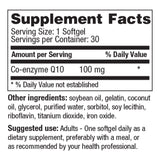 Geri - Care Coenzyme Q - 10 (CoQ10) Dietary Supplement, 100 mg - 57896087503 - LL Medico