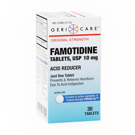 Geri-Care Famotidine Acid Reducer, 10 mg, Tablet - 317-03-GCP-Bottle - LL Medico