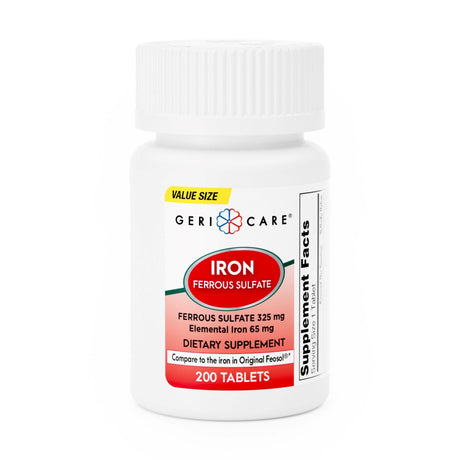 Geri - Care Iron Ferrous Sulfate Dietary Supplement - 703-20-GCP-Single - LL Medico
