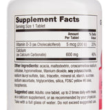 Supplement Facts label on a bottle of McKesson Geri-Care Joint Health Supplement showing Calcium (600 mg, 46% DV) and Vitamin D (200 IU, 25% DV), with additional ingredients and directions for adults to take up to twice daily.