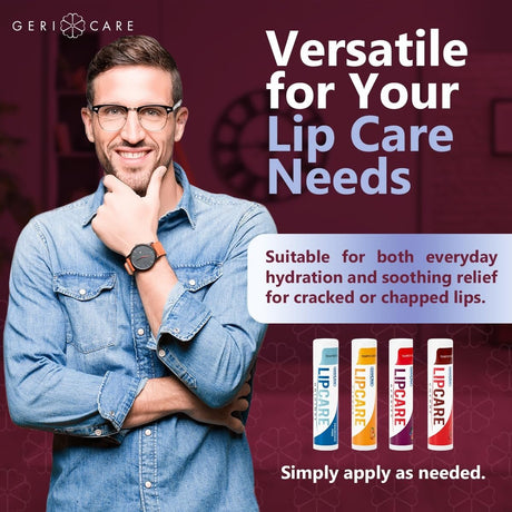 Geri-Care LipCare Lip Balm, Assorted Flavors, 0.15 oz - 598-15-GCP-Single - LL Medico