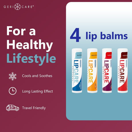 Geri-Care LipCare Lip Balm, Assorted Flavors, 0.15 oz - 598-15-GCP-Single - LL Medico
