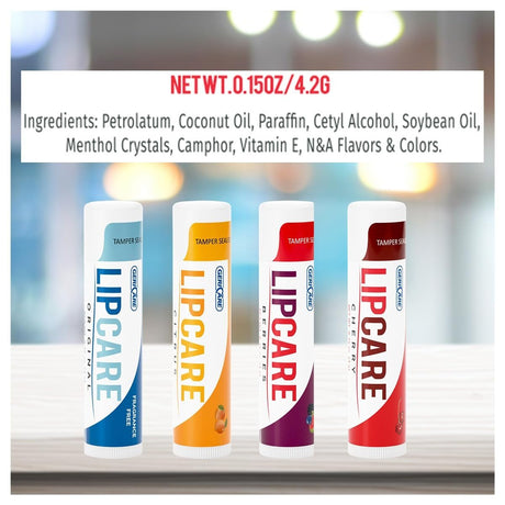 Geri-Care LipCare Lip Balm, Assorted Flavors, 0.15 oz - 598-15-GCP-Single - LL Medico