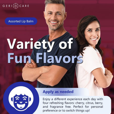 Geri-Care LipCare Lip Balm, Assorted Flavors, 0.15 oz - 598-15-GCP-Single - LL Medico