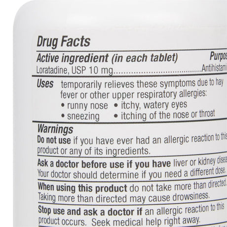 Geri-Care Loratadine Allergy Relief, 10 mg, Non-Drowsy, Tablet - 788-09-GCP-Bottle - LL Medico