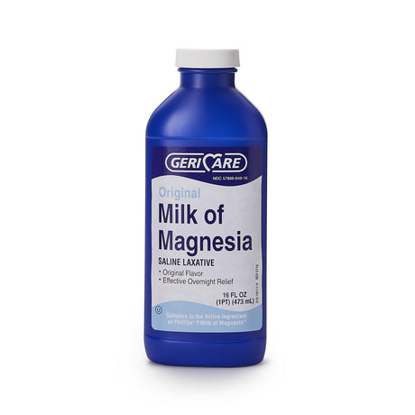 Geri - Care Milk of Magnesia Laxative, Original Flavor, 400 mg, 16 oz - 57896064916 - LL Medico