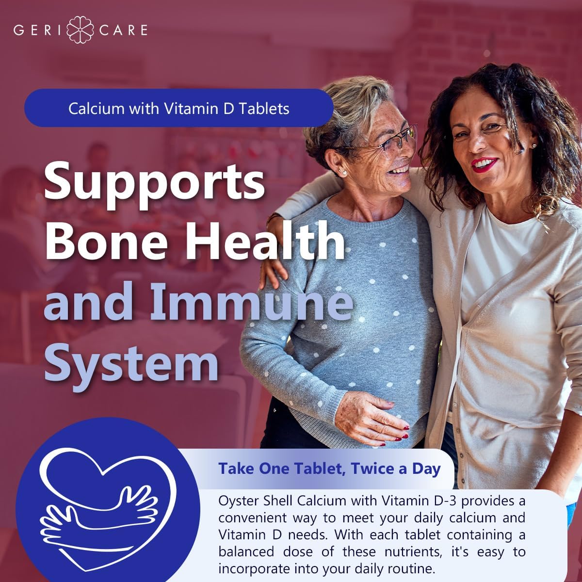 Geri - Care Oyster Shell Calcium Dietary Supplement, 500 mg - 741-01-GCP-Single - LL Medico