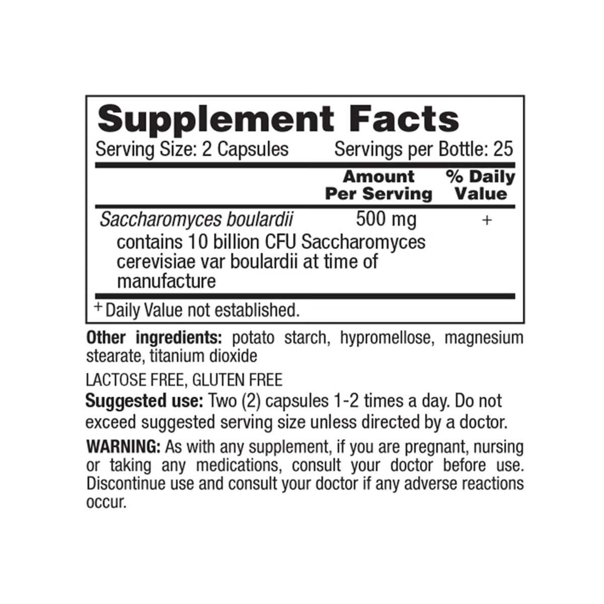 Geri-Care Probiotic Dietary Supplement, Saccharomyces Boulardii, 250 mg, Capsule - 869-05-GCP-Bottle - LL Medico