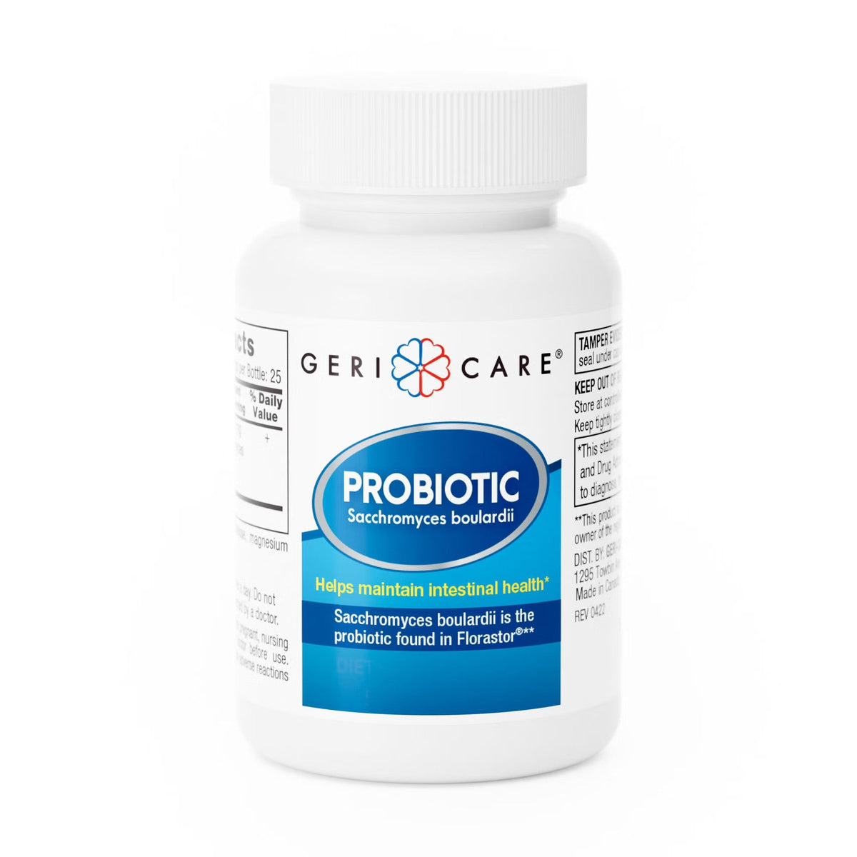Geri-Care Probiotic Dietary Supplement, Saccharomyces Boulardii, 250 mg, Capsule - 869-05-GCP-Bottle - LL Medico