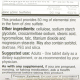 Geri - Care Zinc Sulfate Supplement, 50 mg, 60 ct - 865-06-GCP - LL Medico