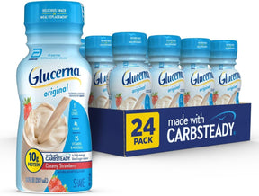 Glucerna Nutritional Shake, Strawberry, 8 oz Bottle, CS/24 - 57807-Case - LL Medico