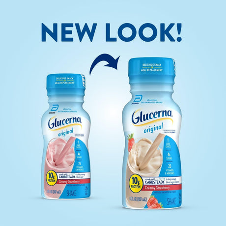 Glucerna Nutritional Shake, Strawberry, 8 oz Bottle, CS/24 - 57807-Case - LL Medico