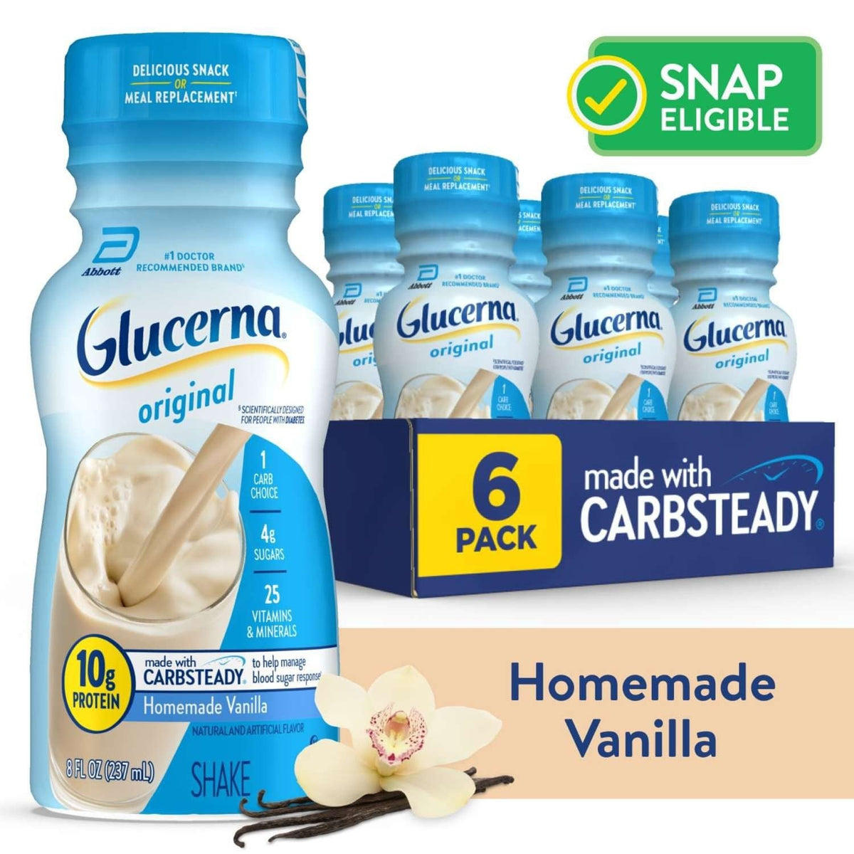 Glucerna Therapeutic Nutrition Shake, Vanilla, 8 oz - 64922-Single - LL Medico