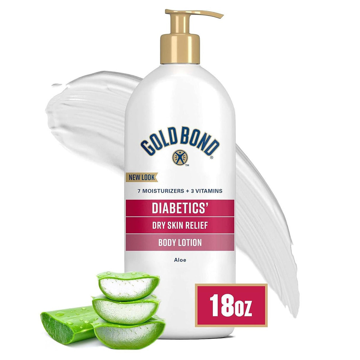 Gold Bond Diabetics' Dry Skin Relief, 13 oz Pump Bottle, Fragrance Free - 4116705350 - LL Medico