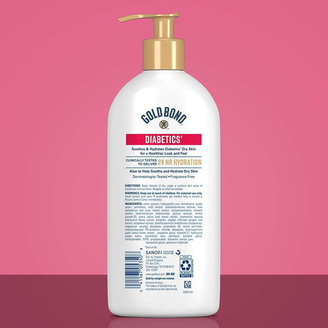Gold Bond Diabetics' Dry Skin Relief Body Lotion, Unscented, 13 oz - 04116705350-Single - LL Medico