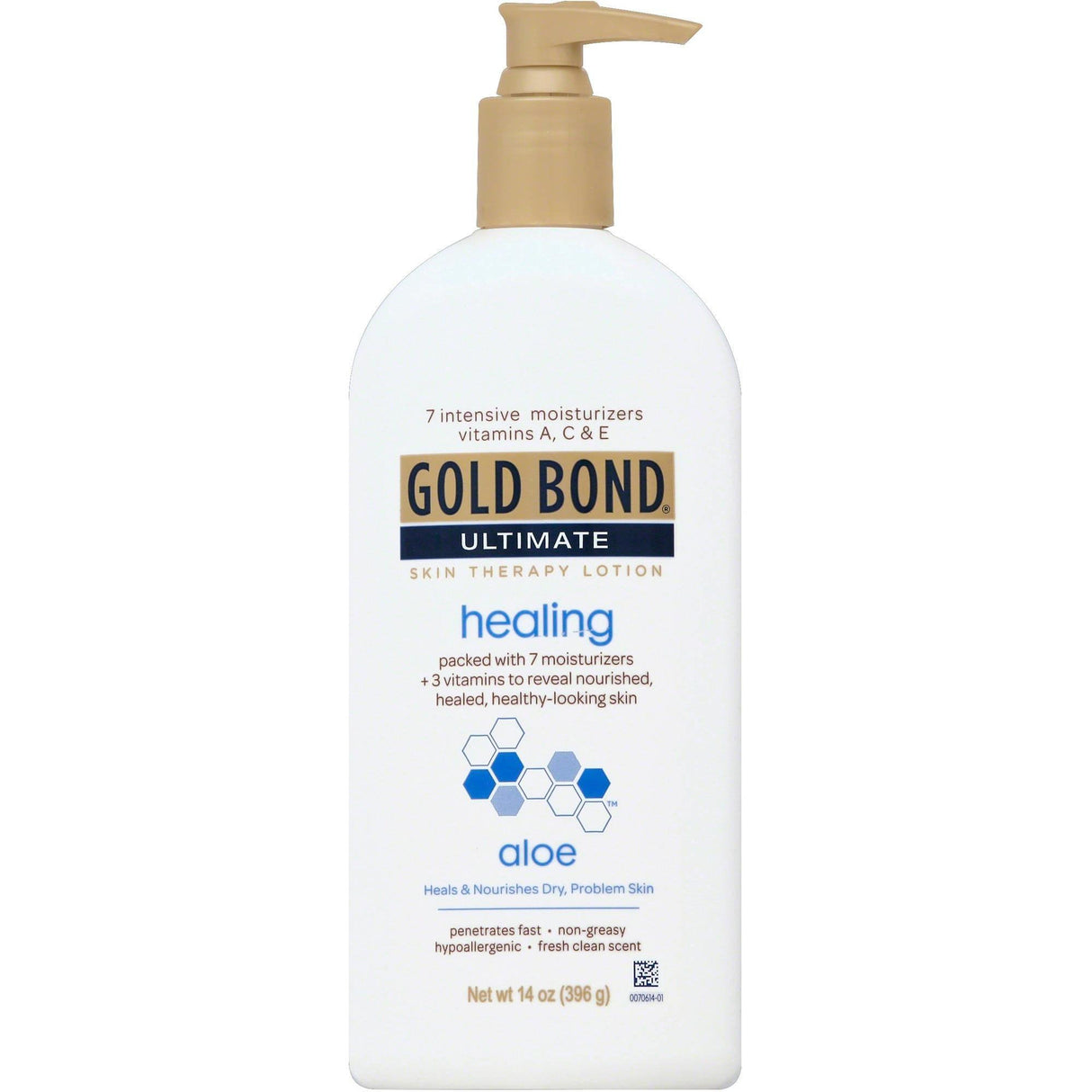 Gold Bond Healing Hydrating Lotion With Aloe, 14-ounce Pump Bottle - 04116706651-Single - LL Medico