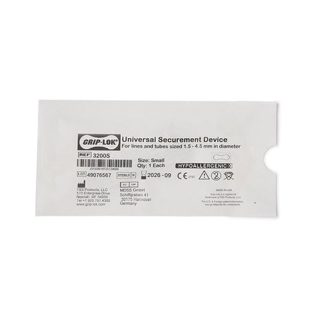 Grip-Lok Universal Securement Device, Small, 3", 1.5-4.5mm Diameter - 3200S-Single - LL Medico