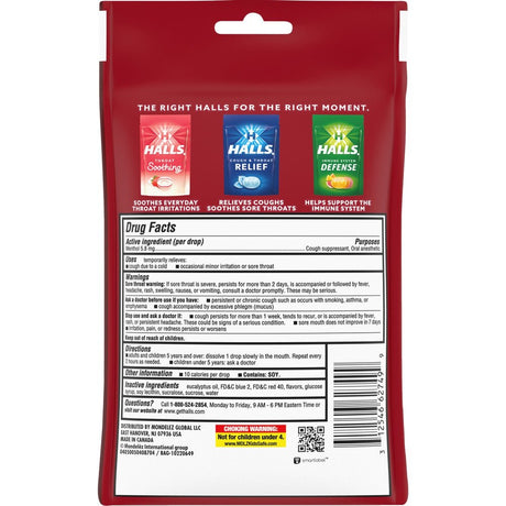 Halls Cough & Throat Relief Lozenges