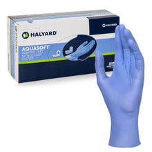 Halyard Aquasoft Nitrile Exam Gloves, Blue, Powder-Free, Textured Fingertips - 43936-Box - LL Medico