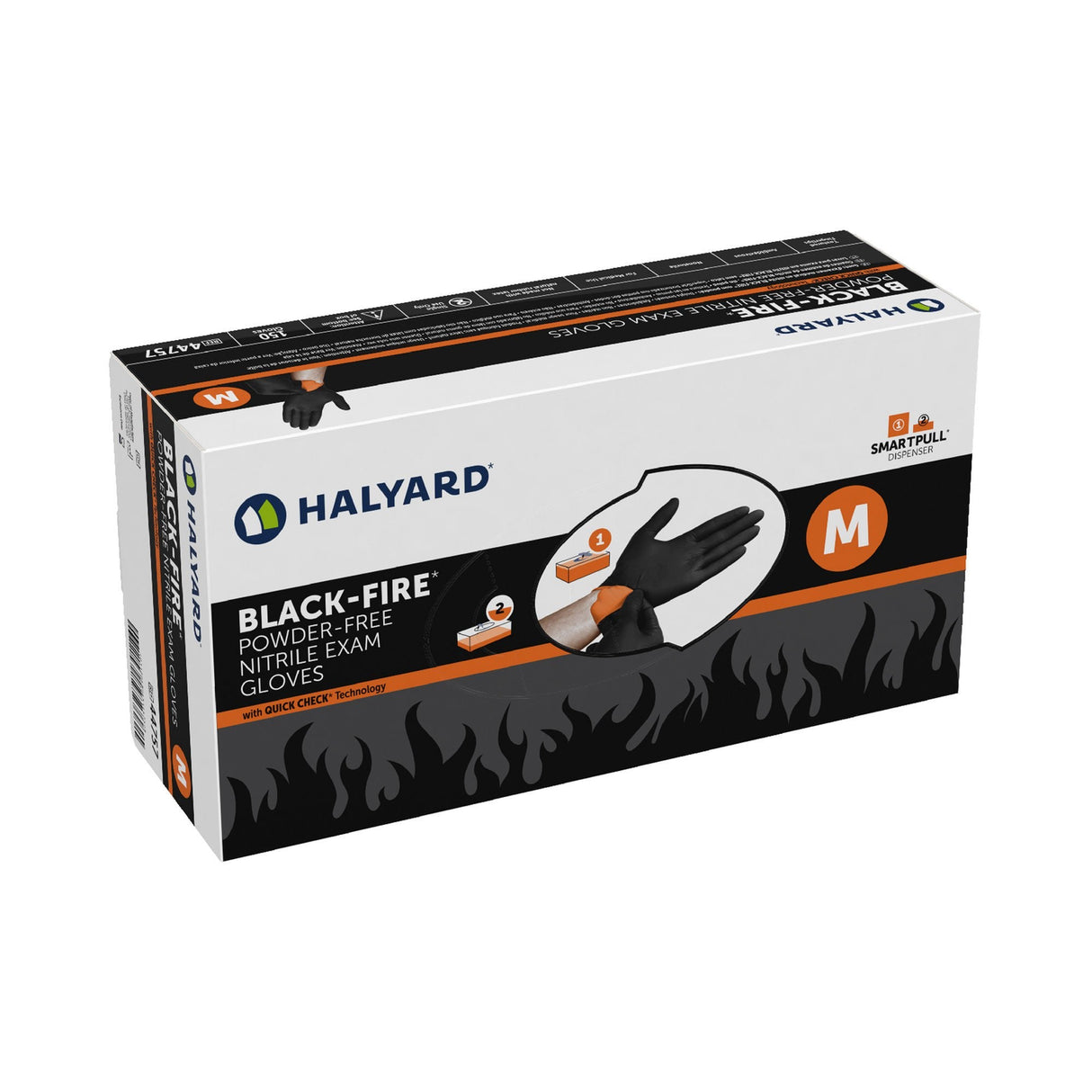 Halyard Black-Fire Nitrile Reversible Exam Glove - 44757-Box - LL Medico